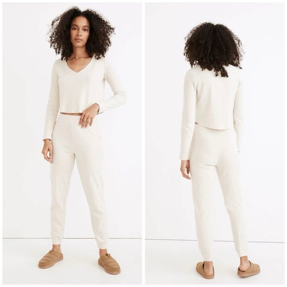 Madewell Softcloud Skinny Pajama Joggers Slim Fit Soft Cotton Plus Size XXL - Picture 1 of 9